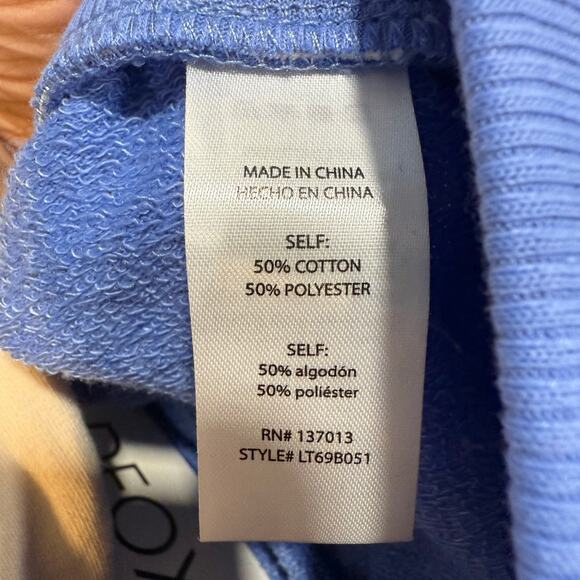 Wildfox Wedgewood Blue Blanket Stitch Parker Joggers Sz L NWT - Picture 6 of 14